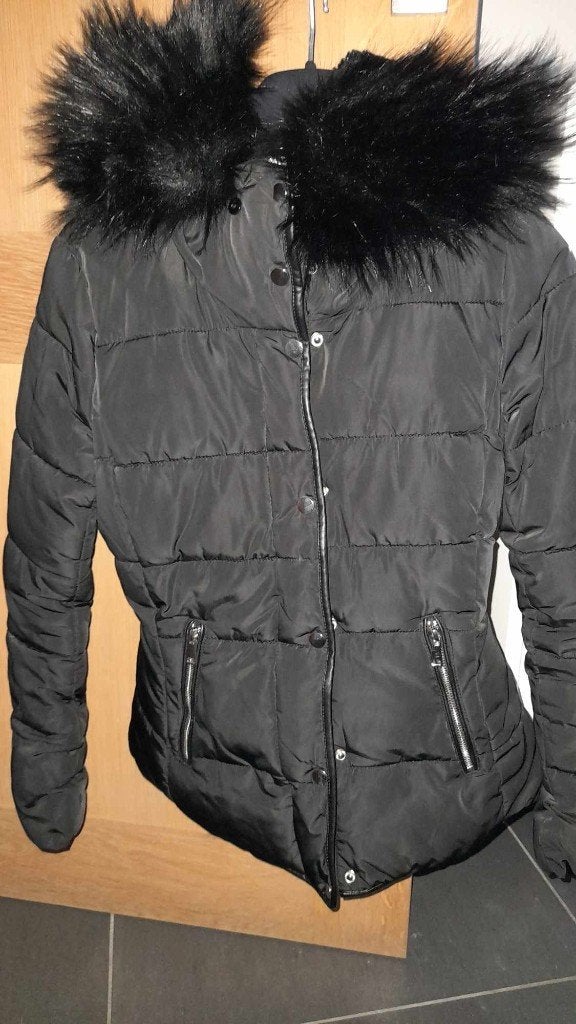 Winterjas, Zwart, Zo goed als nieuw, Maat 36 (S), Megusto