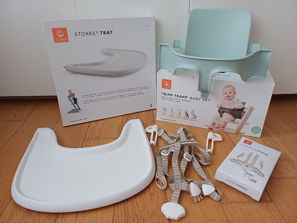Stokke Eetblad  , Baby Set , Harnasje  en hoes, Kinderen en Baby's, Ophalen, Zo goed als nieuw, Meegroeistoel, Afneembaar eetblad