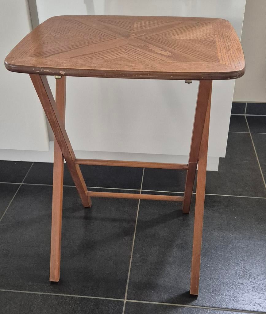 Retro/Vintage houten inklaptafeltje jaren 60/70, Ophalen
