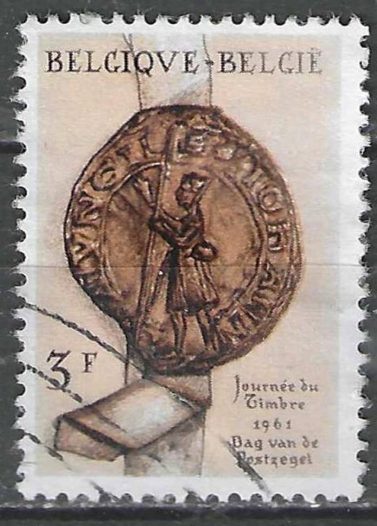 Belgie 1961 - Yvert 1175 - Dag van de Postzegel (ST), Verzenden, Gestempeld, Gestempeld