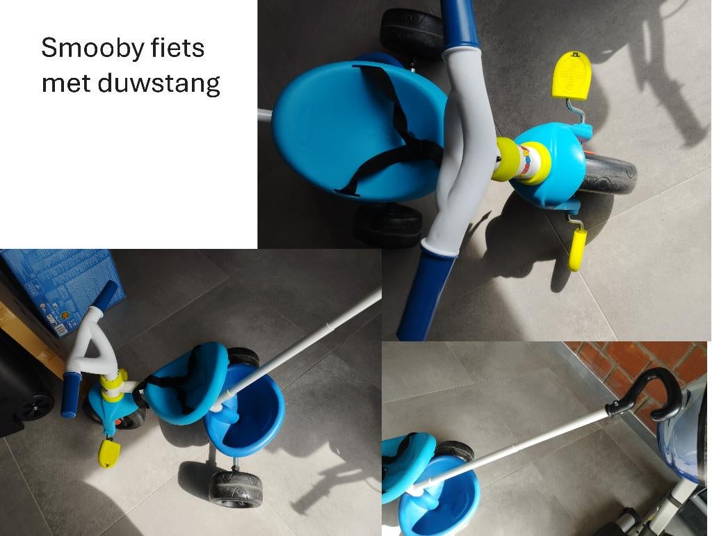 kinderfiets smooby met duwstang, Fietsen en Brommers, Fietsen | Kinderfietsjes, Ophalen, Zijwieltjes, Smooby, Minder dan 16 inch