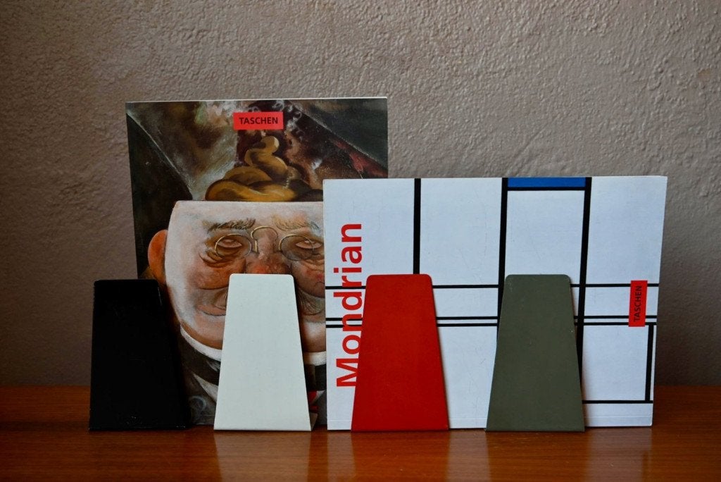 4 Serre-livres Design Minimaliste Métal Laqué  Années 60, Vintage, Enlèvement, Utilisé, Métal