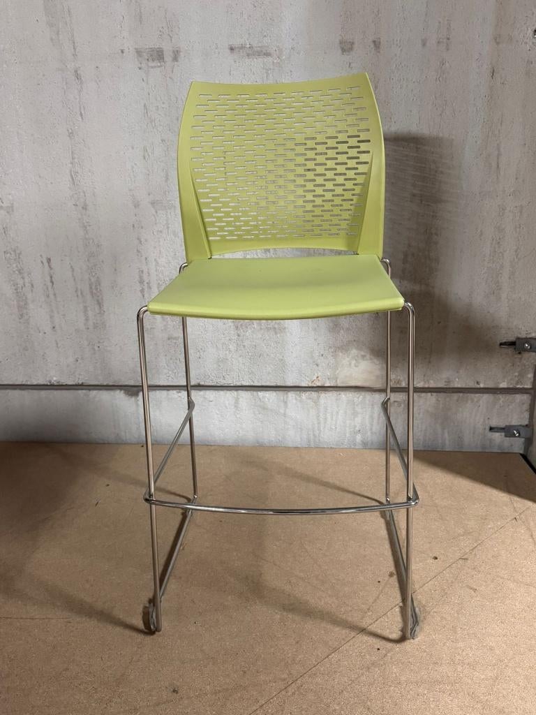Barkrukken Gaber Kanvas Design  Stapelbaar  Chroom Onderstel, Ophalen, Met voetsteun, 60 tot 90 cm, Metaal