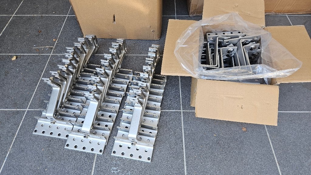 Dubbel verstelbare dakhaken voor PV installatie - 50 stuks, Bricolage & Construction, Enlèvement, Neuf, Autres types