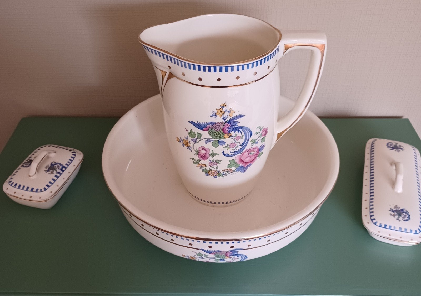 oude volledige was set. merk boch., Antiek en Kunst, Antiek | Servies los, Ophalen