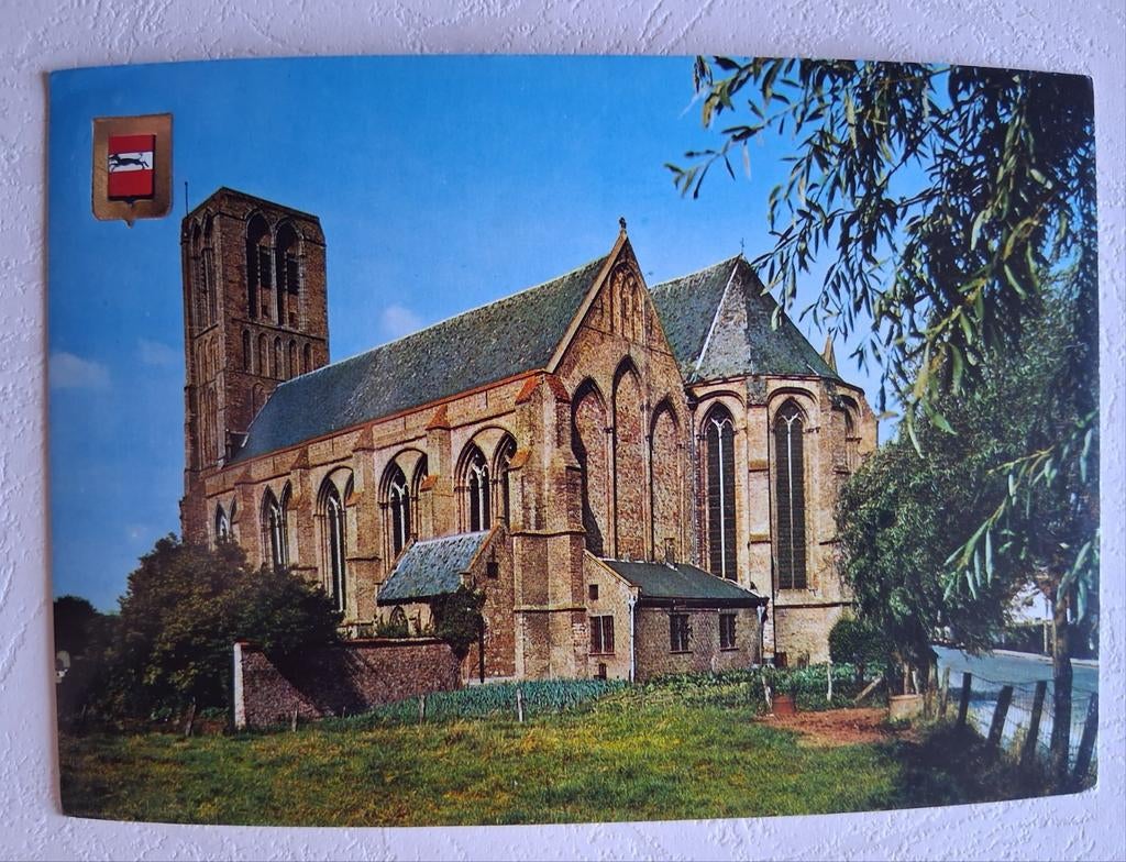 Postkaart Damme kerk, Ophalen of Verzenden