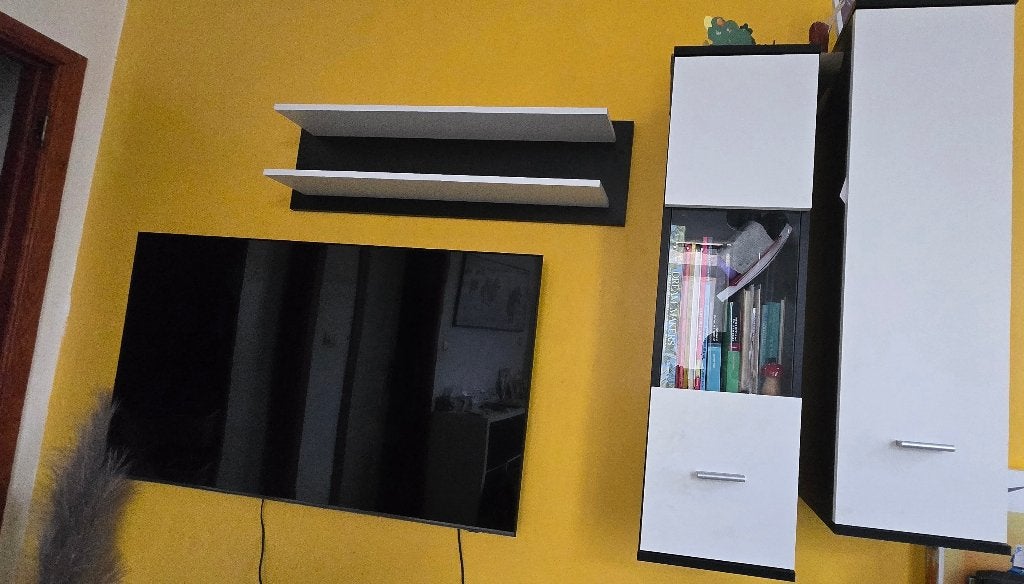Ensemble Meuble TV + Rangement Mural – Noir et Blanc, Enlèvement, Utilisé