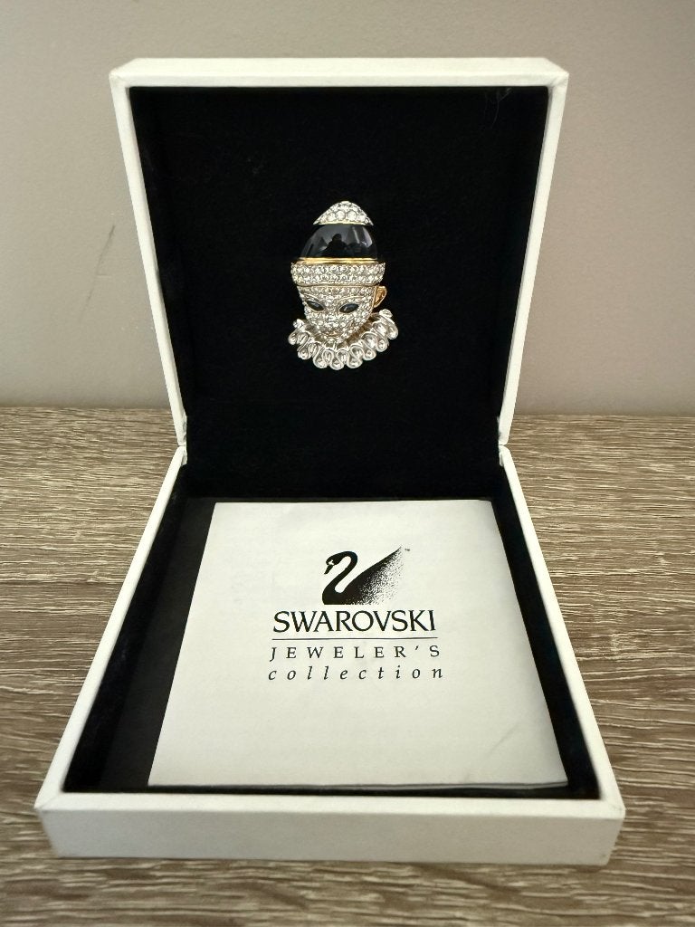 Zeldzame Swarovski Pierrot/Harlekijn broche brooch pin, Verzamelen, Speldjes, Pins en Buttons, Zo goed als nieuw, Speldje of Pin