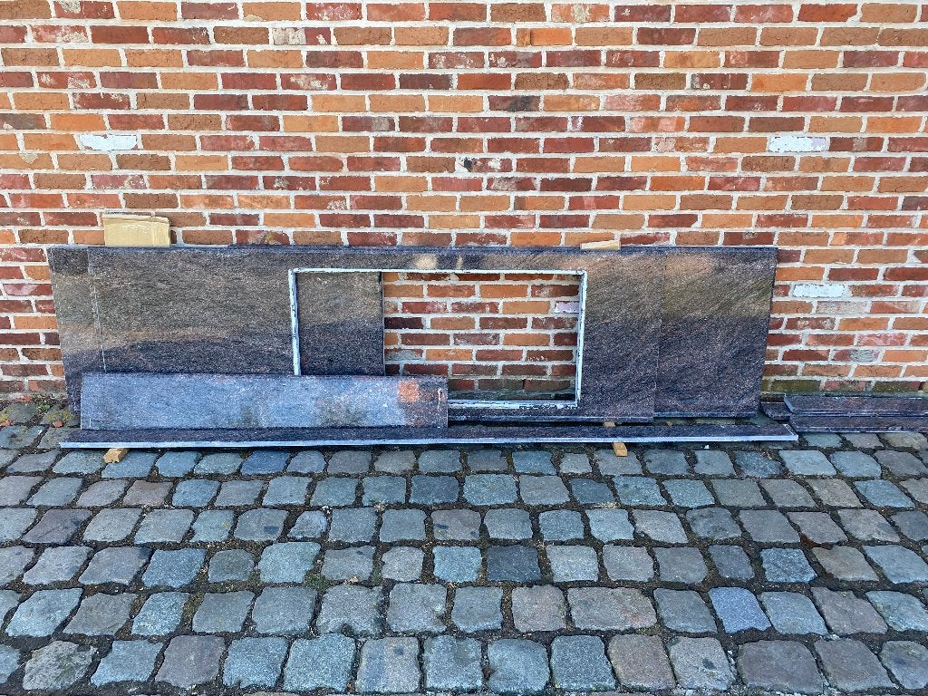 graniet werkblad keuken, Ophalen, Gebruikt, Zwart, 200 cm of meer