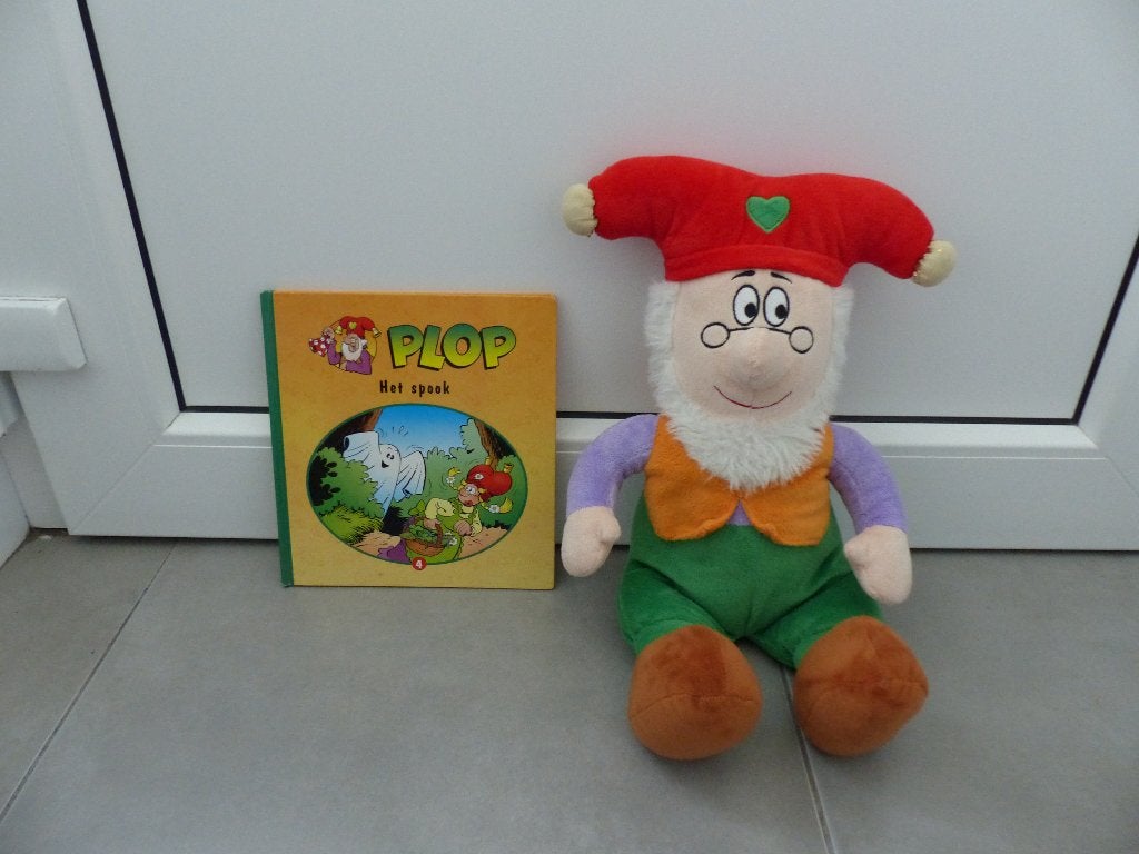 Knuffel Kabouter Plop + leesboekje Het Spook, Kinderen en Baby's, Ophalen of Verzenden, Gebruikt