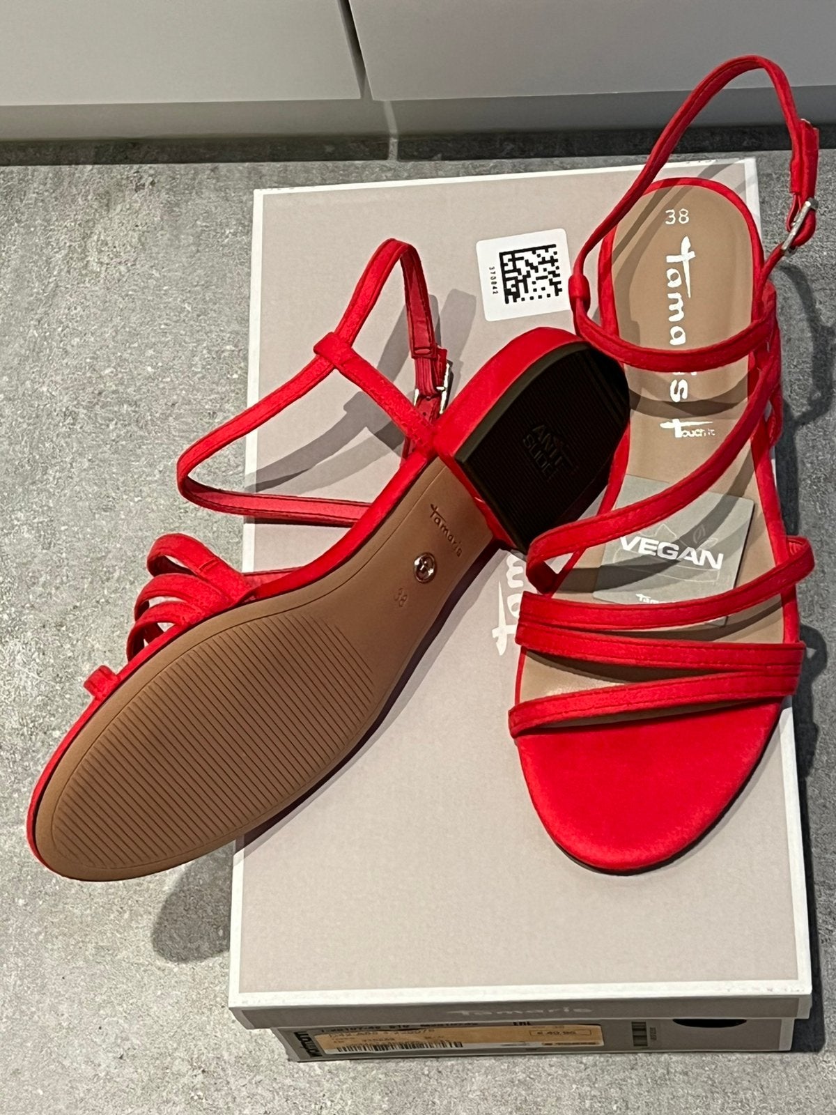 Rode sandalen Tamaris Maat 38, Kleding | Dames, Ophalen, Nieuw, Sandalen of Muiltjes, Rood