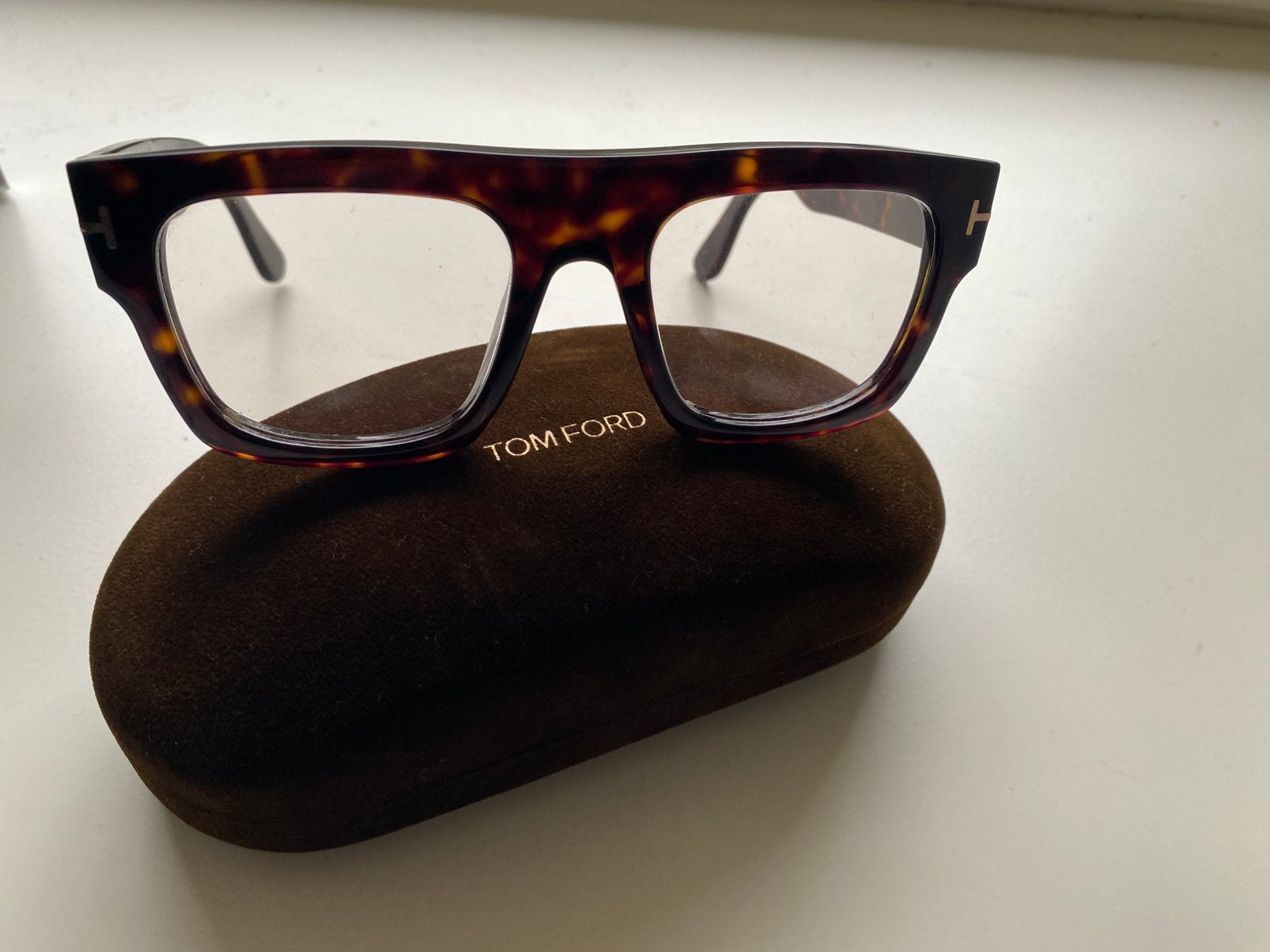 Tom Ford Ikon bruin havana, Ophalen of Verzenden, Zo goed als nieuw, Bruin, Bril