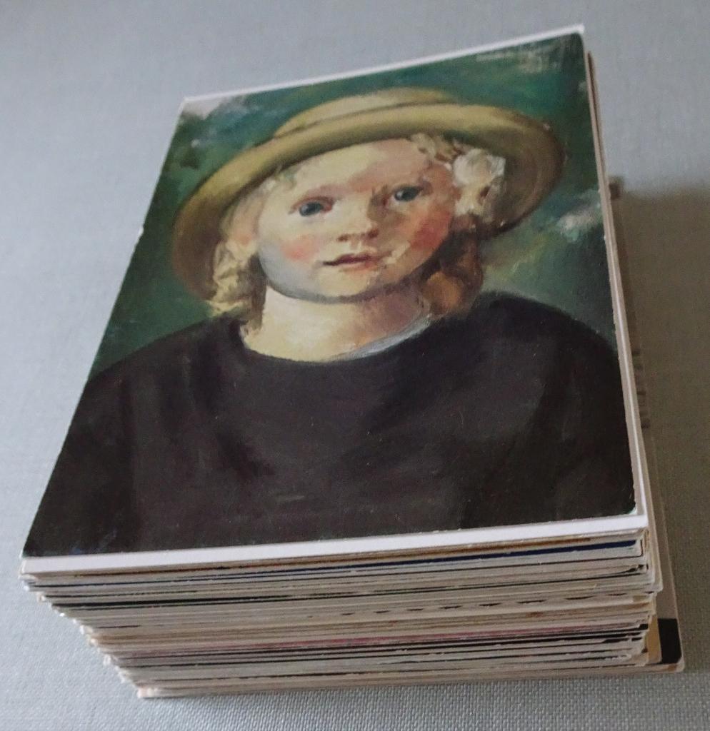 138 postkaarten van schone kunsten zoals schilderijen, enz., Verzamelen, Postkaarten | Themakaarten, Verzenden, Ongelopen, Cultuur en Media