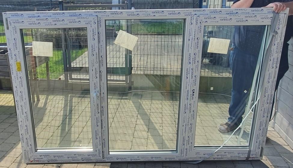 Chassis avec vitrage thermopane 204 cm x 125 cm jamais posé, Neuf, Double vitrage, Enlèvement ou Envoi, 160 cm ou plus