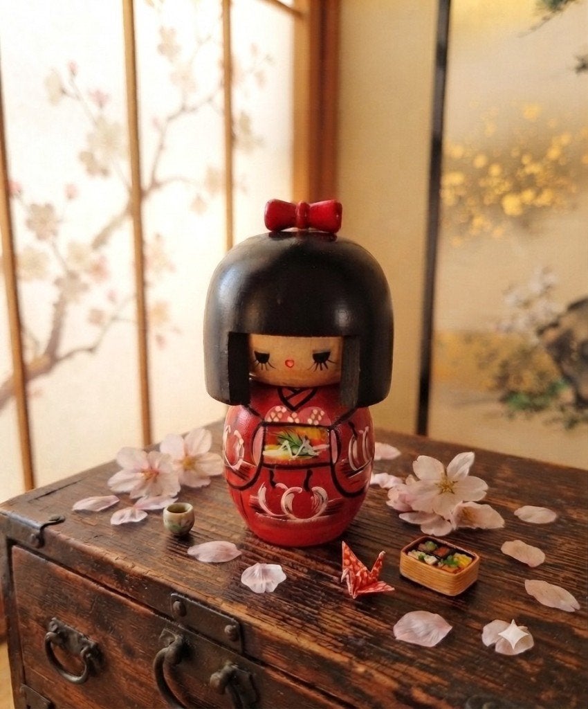 Lieve kokeshi van Keiko, Hout, Geschilderd, Ophalen of Verzenden, Japan