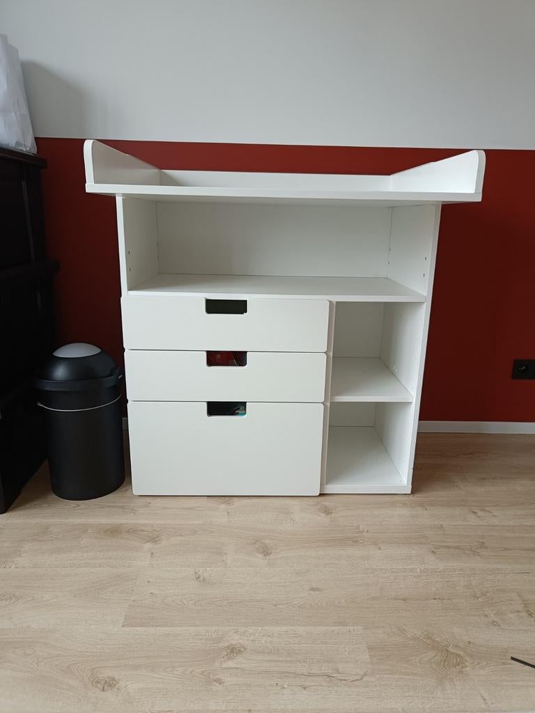 Commode/luiertafel (wit) - IKEA SMÅSTAD/STUVA, Enfants & Bébés, Chambre d'enfant | Commodes & Armoires, Enlèvement, Commode