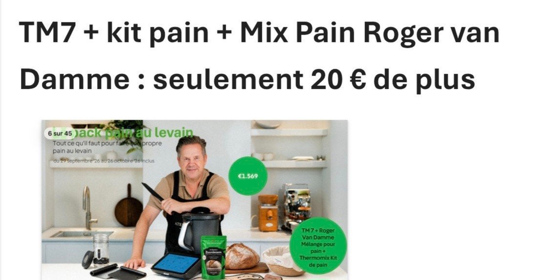 TM7 + MIX PAIN 1569€  😍  MONIQUE 📞0475 429 42, Neuf, Résiste au lave-vaisselle, Enlèvement ou Envoi, 3 vitesses ou plus