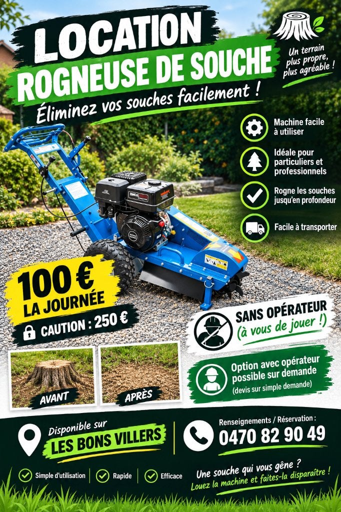 Rogneuse de souche, Tuin en Terras, Ophalen, Zo goed als nieuw, Benzine