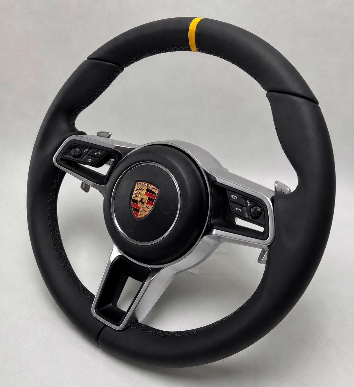 Volant Porsche en cuir sportif jaune amélioré, Enlèvement ou Envoi, Neuf, Porsche