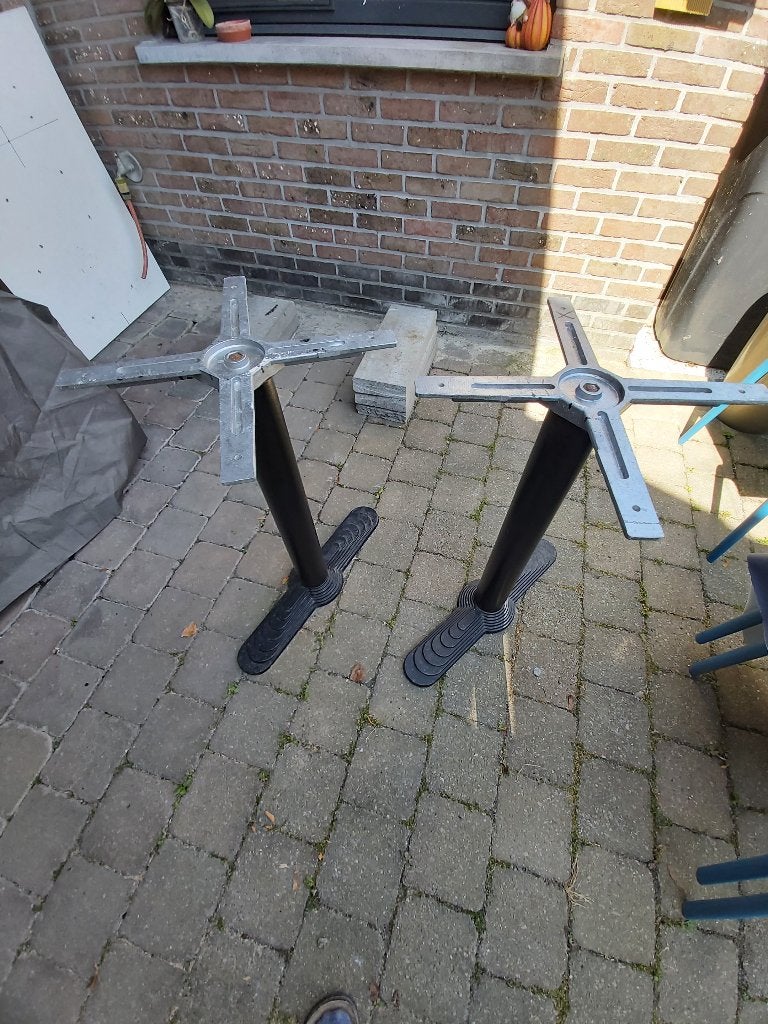 Poten voor terrastafel, Tuin en Terras, Ophalen, Gebruikt, Rond, Metaal