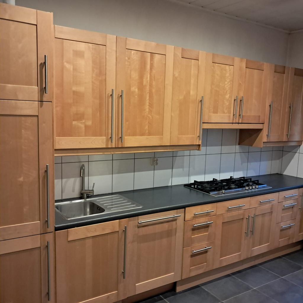 Cuisine d'occasion en bois, Huis en Inrichting, Keuken | Complete keukens, Ophalen, Gebruikt, Bruin, Dubbelwandige keuken