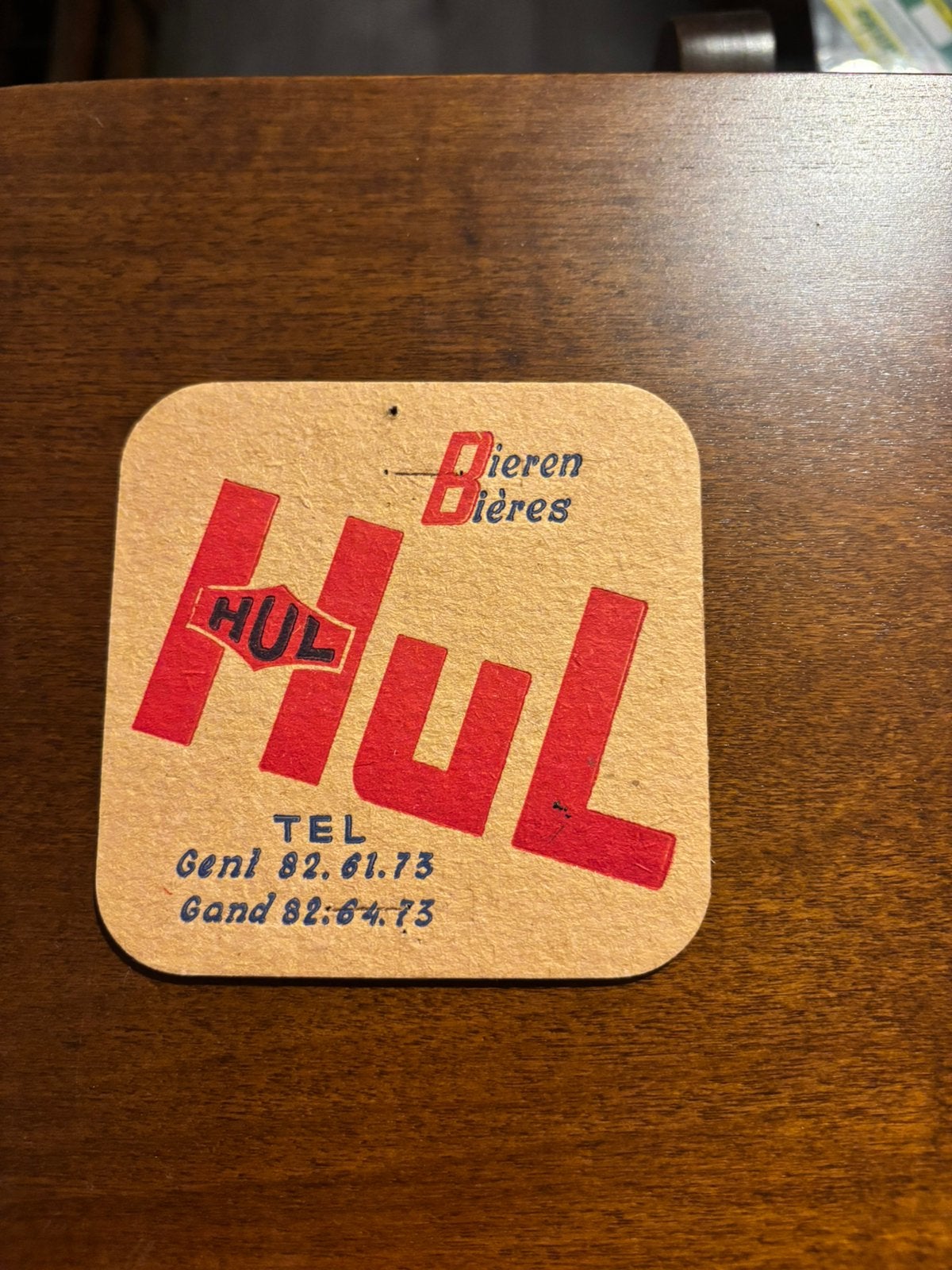 Oud bierkaart bierviltje Bieren Bières Hul Merelbeke, Verzamelen, Ophalen of Verzenden, Zo goed als nieuw, Gebruiksvoorwerp