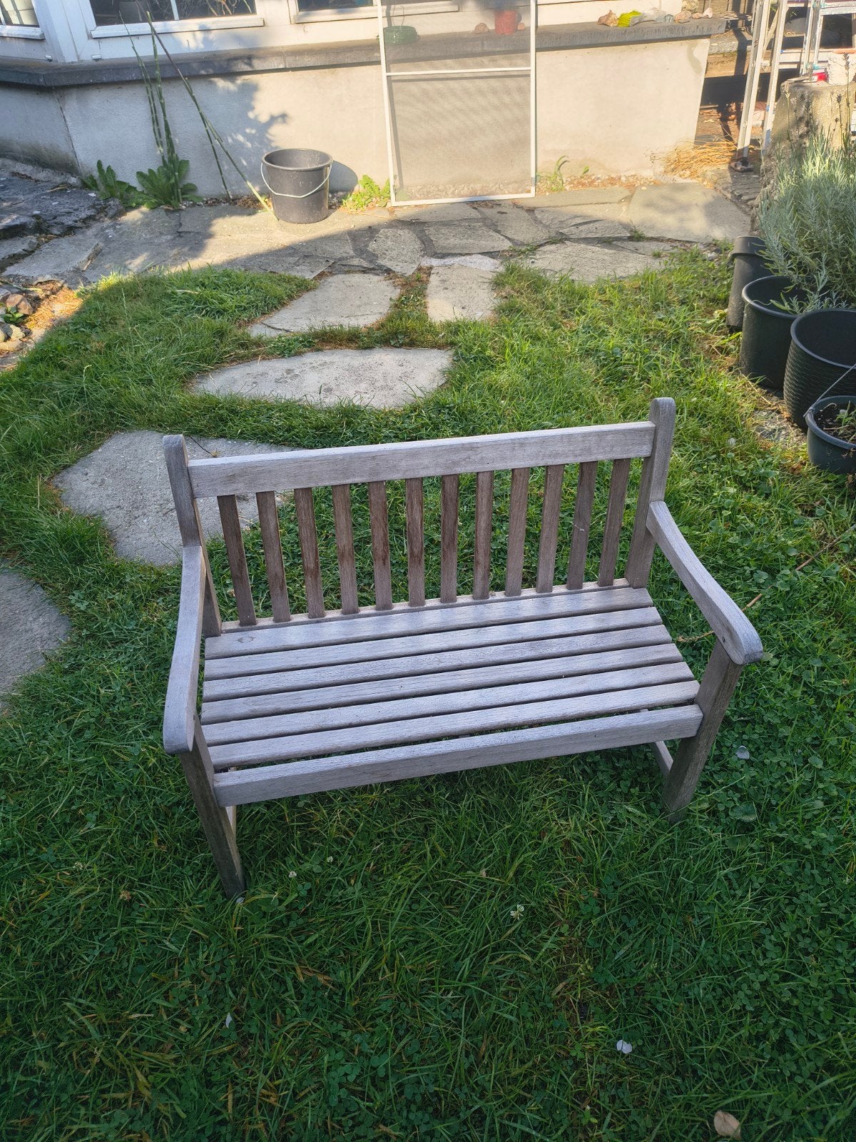 Teak kinderbank, Tuin en Terras, Ophalen