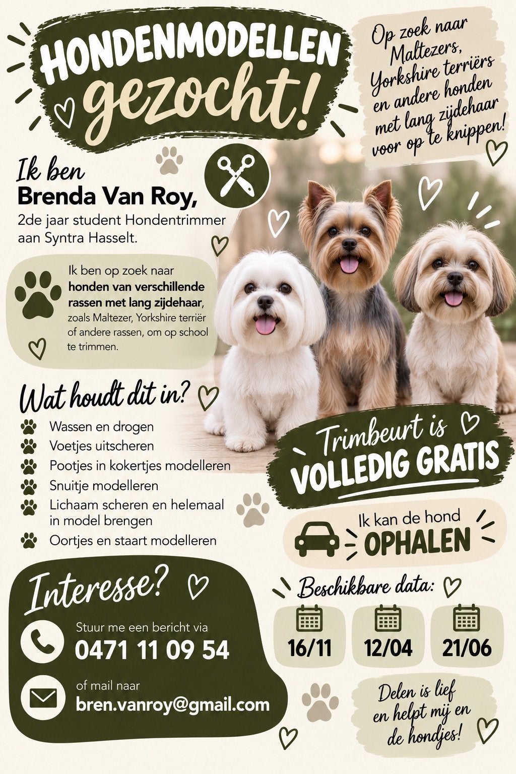 Trimbeurt gratis!, Animaux & Accessoires, Janvier, Plusieurs animaux