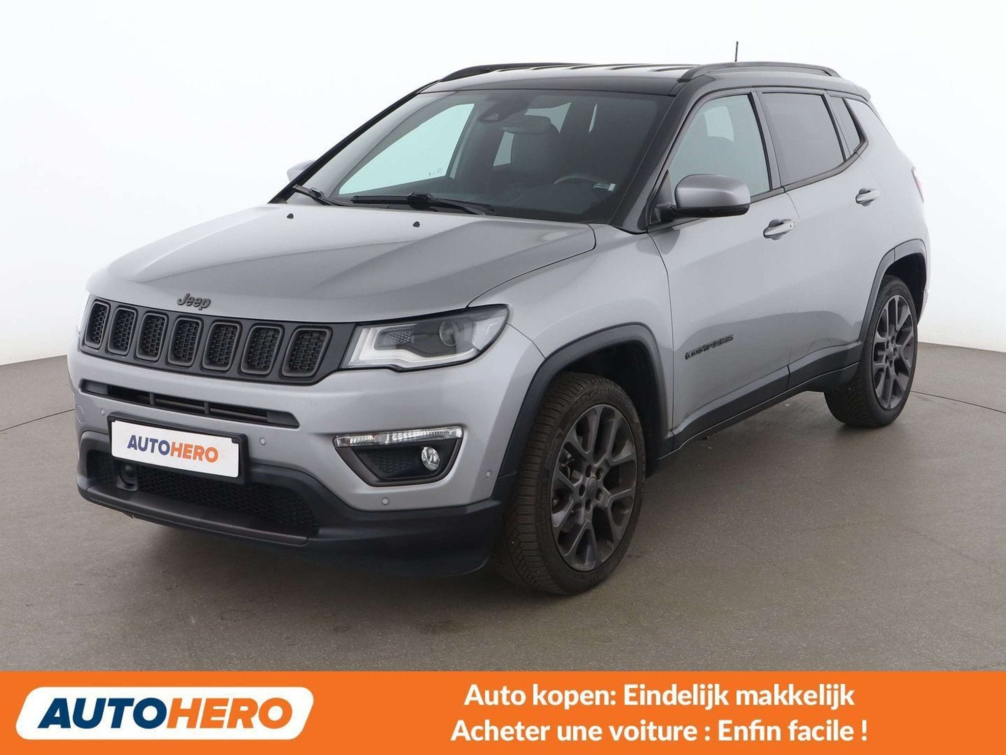 Jeep Compass 1.4 M-Air Limited FWD, Autos, Jeep, Cuir, Argent ou Gris, Euro 6, Noir