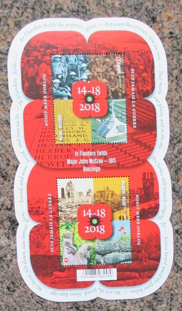 1 blok BL269 in flanders fields 14-18, Postzegels en Munten, Frankeerzegel, Ophalen of Verzenden, Zonder stempel, Postfris