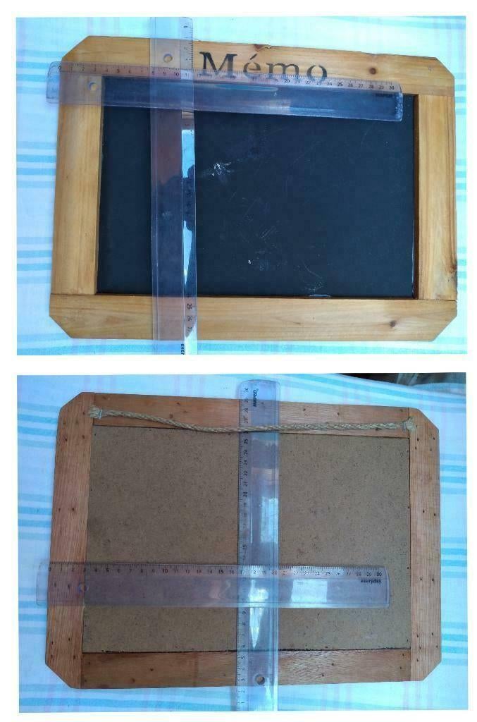 memobord bord lei hout krijt A4 schrijven rekenen tekenen, Enlèvement ou Envoi, Utilisé