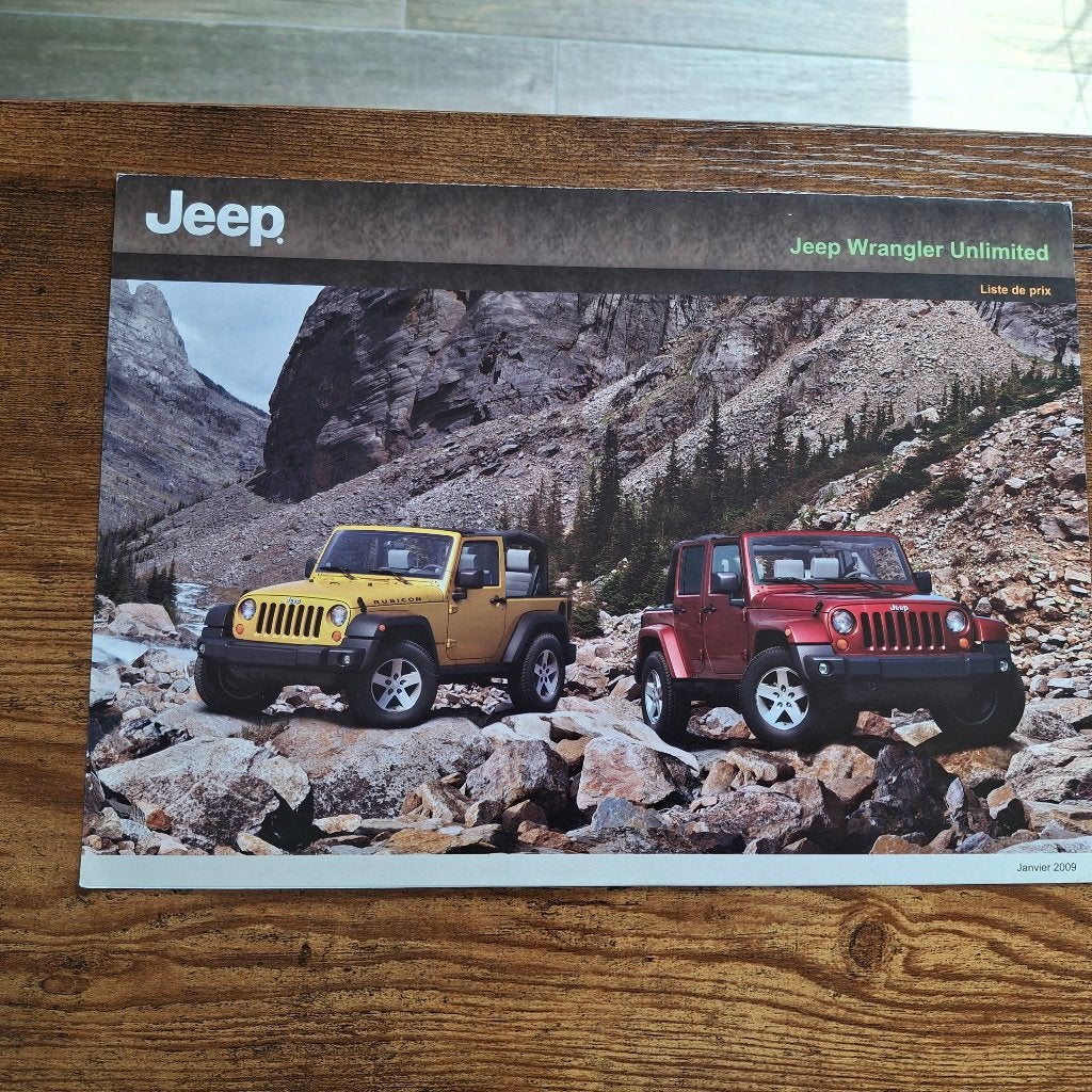JEEP  Wrangler Unlimited    Janvier 2009, Ophalen of Verzenden, Nieuw, Overige merken
