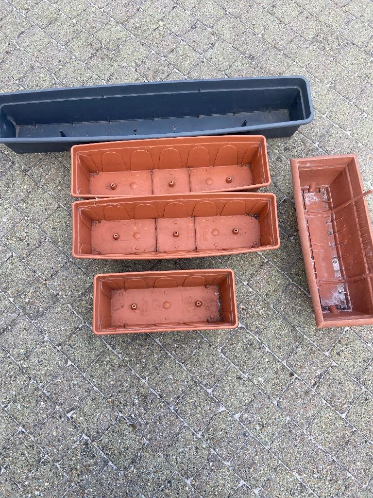 Bloembakken vensterbank plastiek, Tuin en Terras, Ophalen