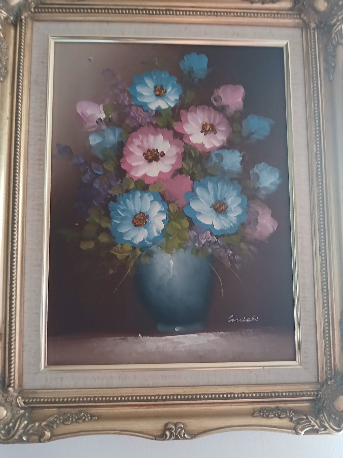 Tableau bouquet de fleurs, Antiquités & Art, Enlèvement
