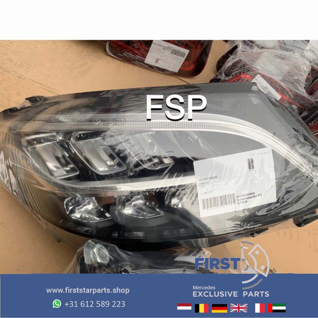 W205 FACELIFT C Klasse LED KOPLAMP origineel LINKS RECHTS C2, Utilisé, -, -, Enlèvement ou Envoi
