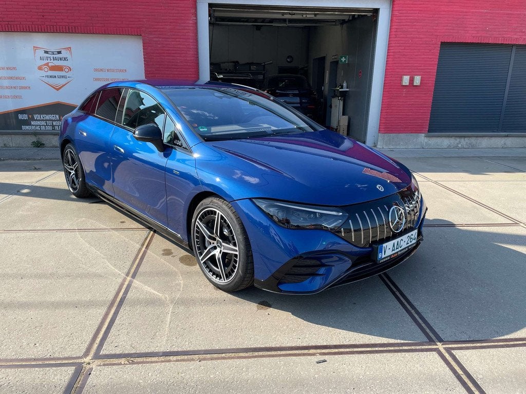 Mercedes-Benz EQE 43 HYPERSCREEN NIGHTPAKKET TREKHAAK AIRMAT, Auto's, Mercedes-Benz, Automaat, Gebruikt, Alcantara, 350 kW