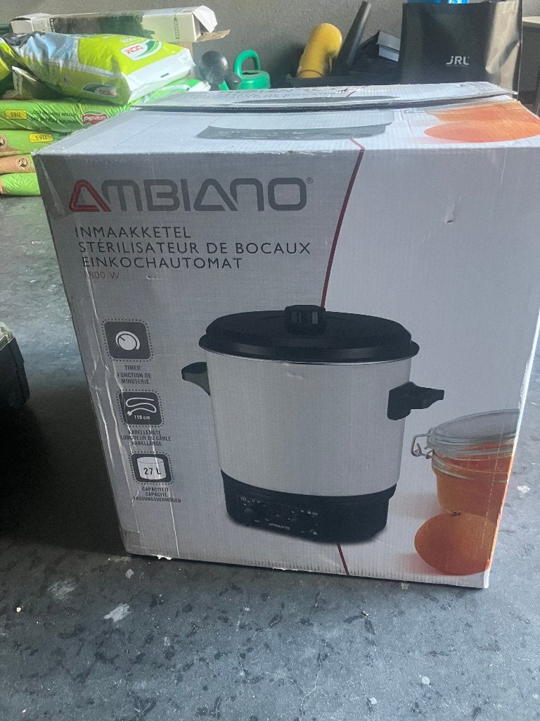 Ambiano Inmaakketel 27L (1800W), Ophalen, Nieuw, Elektrisch, Sapcentrifuge