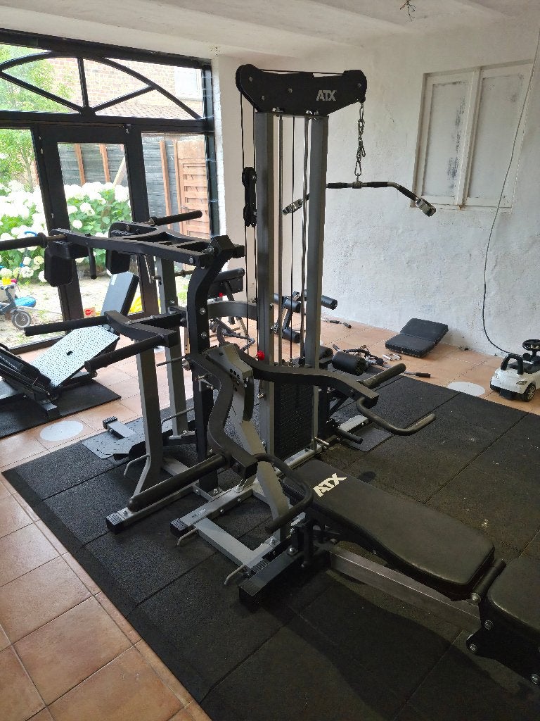 Volledig uitgeruste professionele Homegym (ATX, BodyCraft), Enlèvement, Comme neuf, Plaques d'haltères