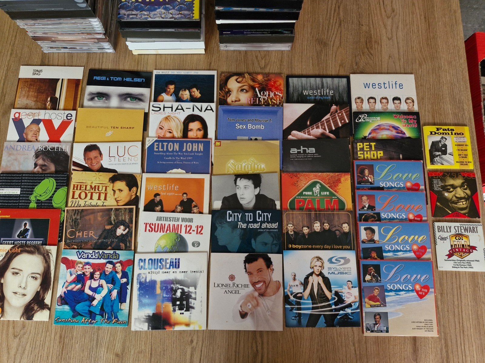 40 singel cd´s, Ophalen