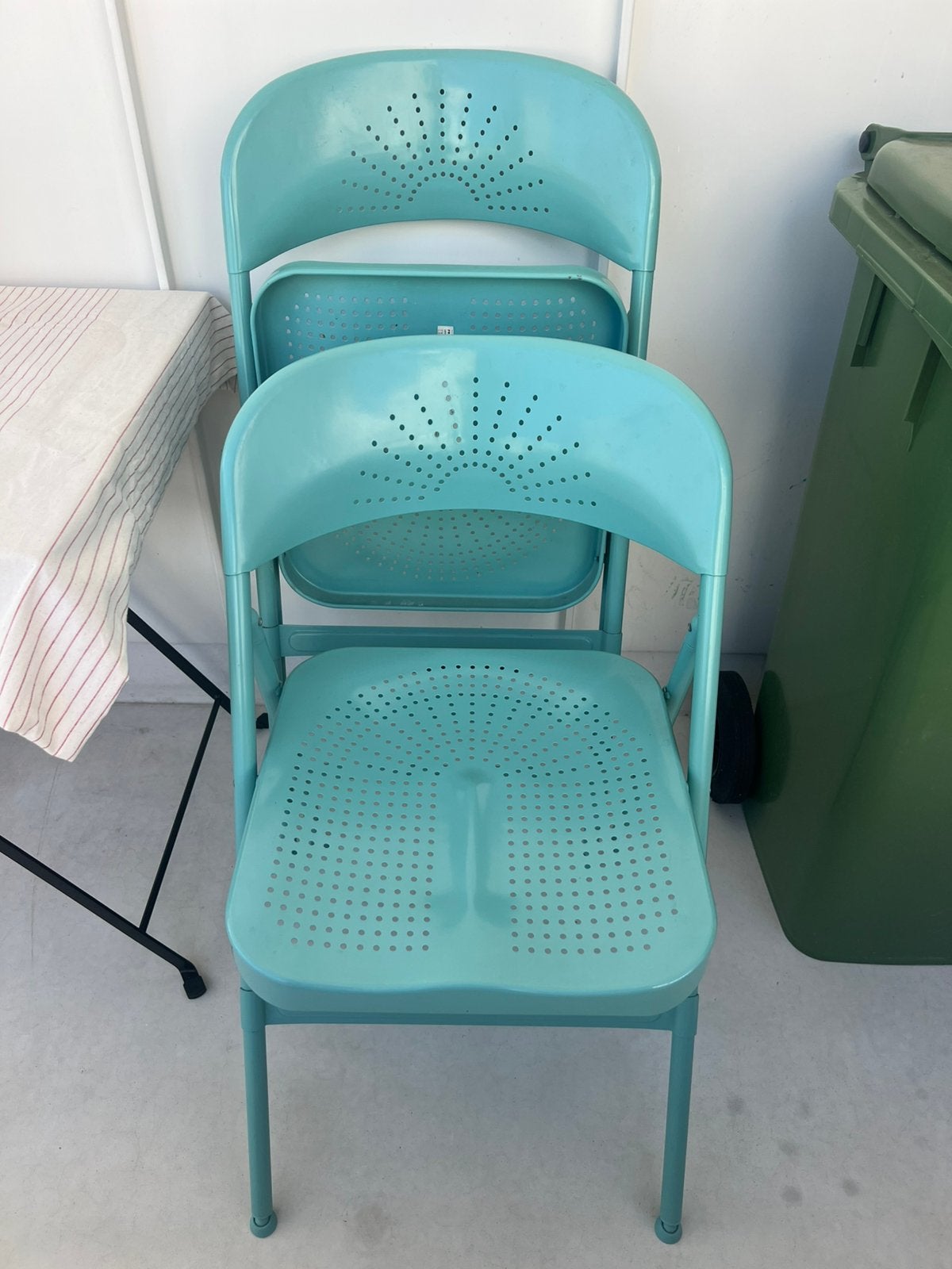 FRODE chaise pliante en acier, Enlèvement, Comme neuf