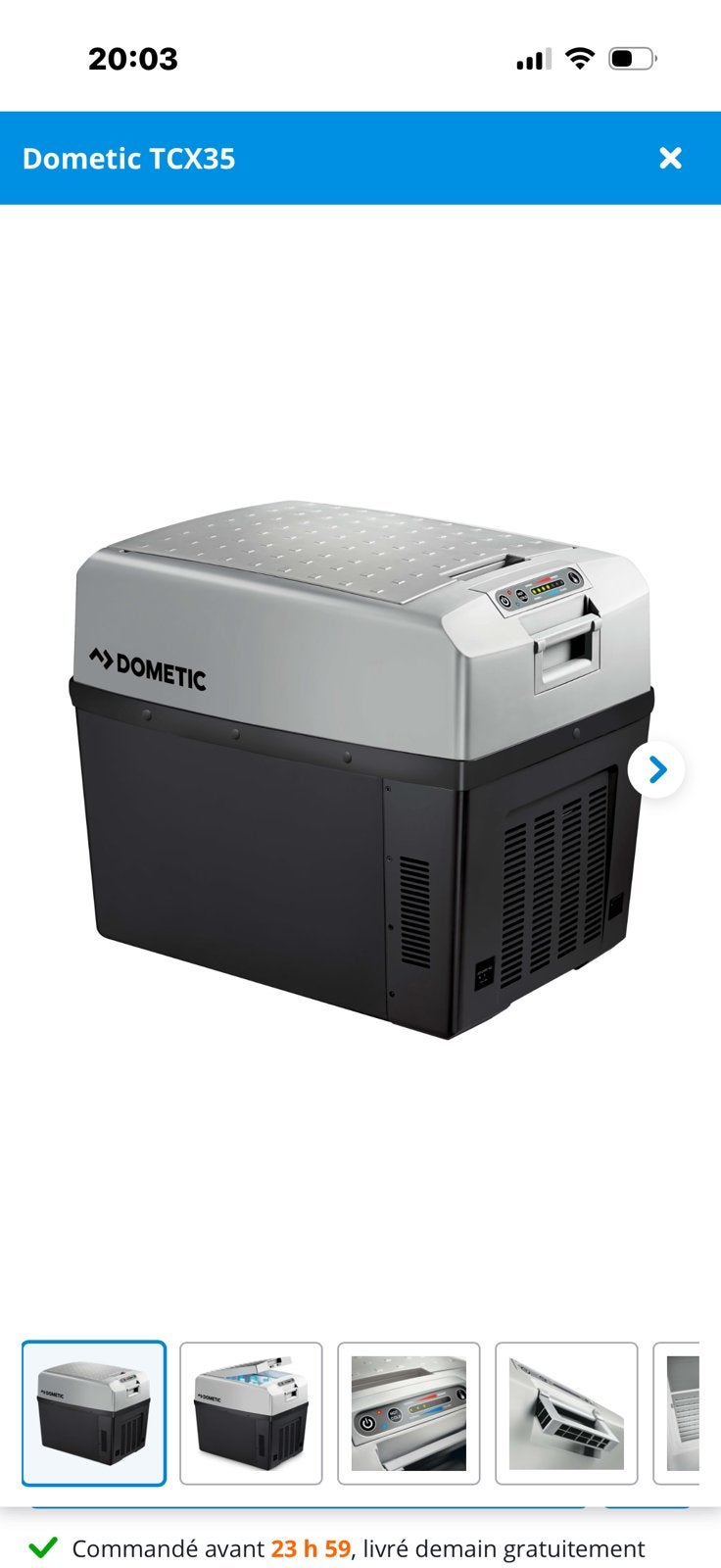 A vendre glacière portable dometic TCX35état neuf, Caravanes & Camping, Enlèvement, Neuf, Électrique