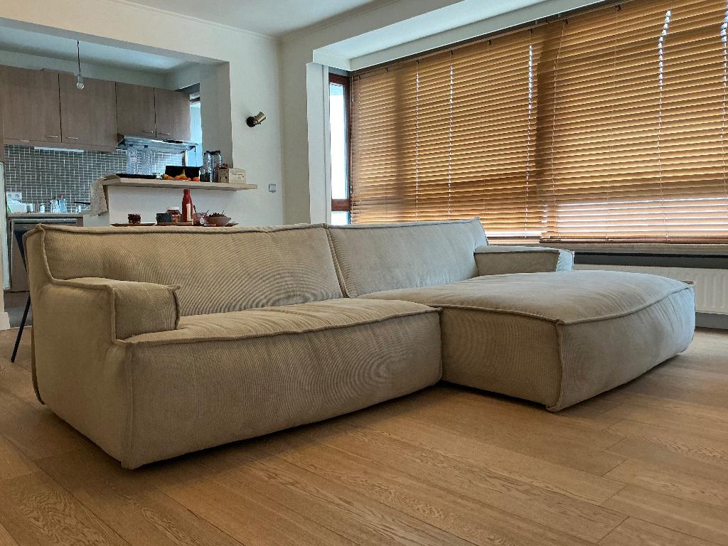zetel van VIVILLA NANTOS, lichtbeige, 1,60 x 2,90, Ophalen, 250 tot 300 cm, Gebruikt, Rechte bank