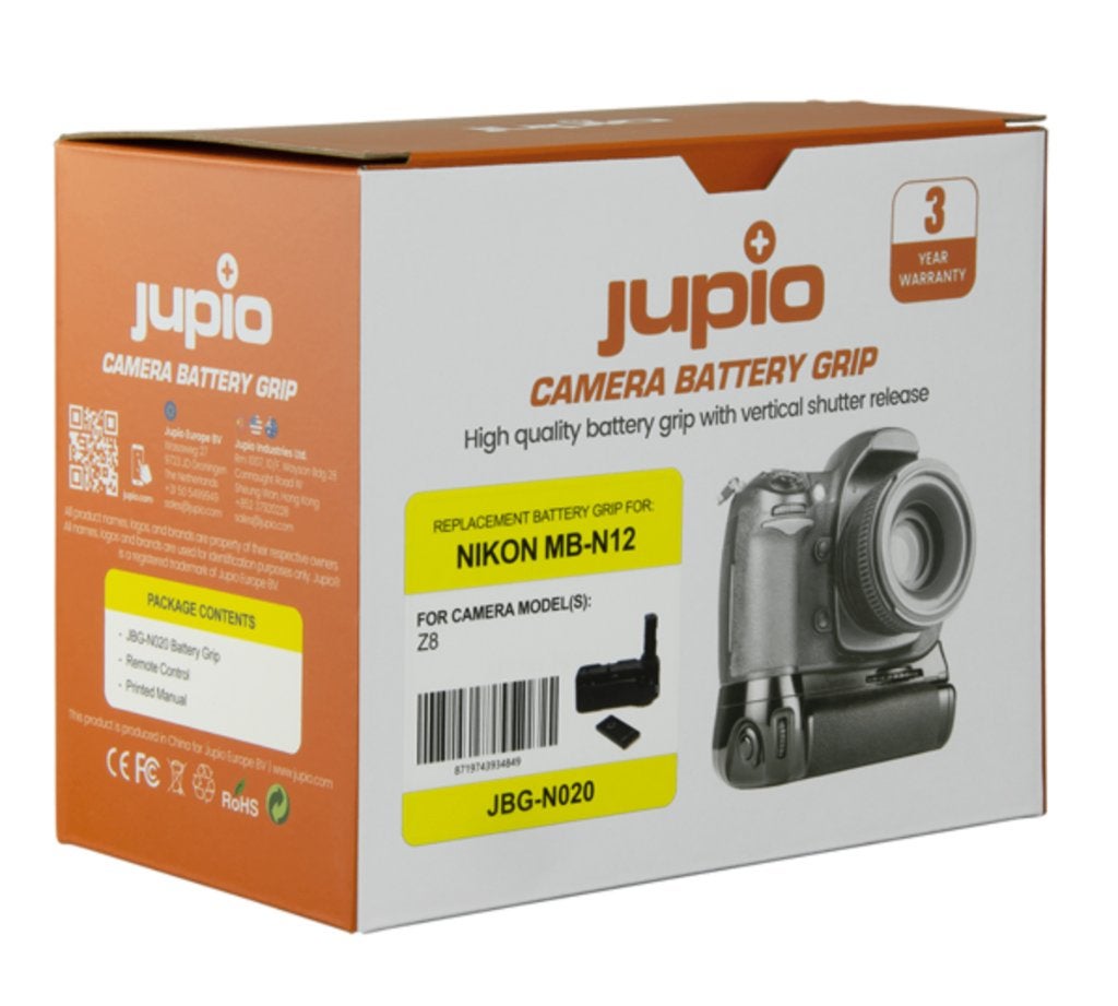 Poignée à batterie Jupio pour Nikon Z8, TV, Hi-fi & Vidéo, Appareils photo numériques, Enlèvement, Comme neuf, Autres Marques