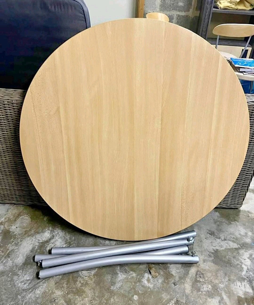 ronde tafel met 4 stoelen, Ophalen, Gebruikt, Rond, Overige houtsoorten