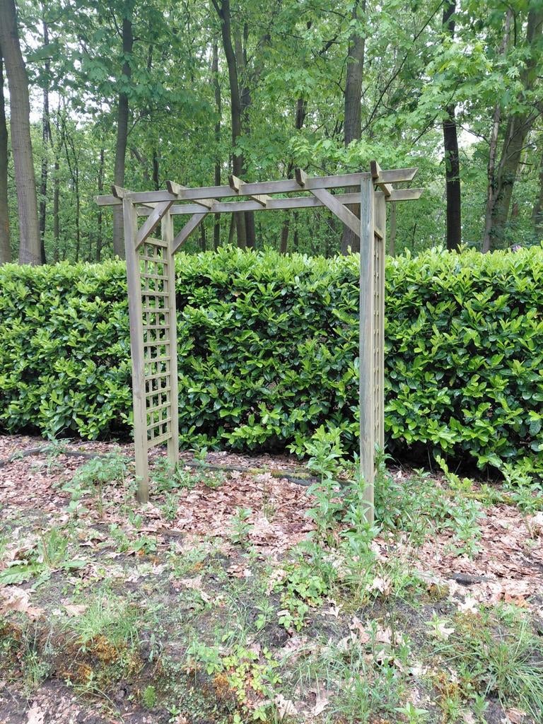 Tuinboog hardhout, Jardin & Terrasse, Stockage & Armoires de jardin, Enlèvement, Utilisé, Bois, Autres types