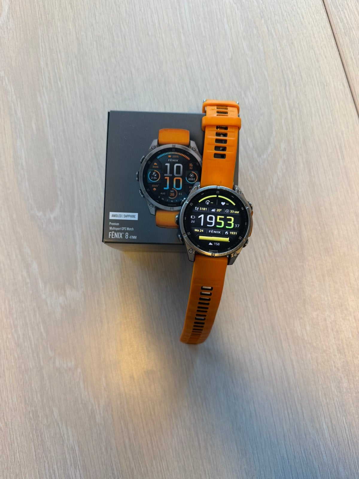Garmin Fenix 8 - 47mm - Amoled Sapphire, Ophalen, Zo goed als nieuw