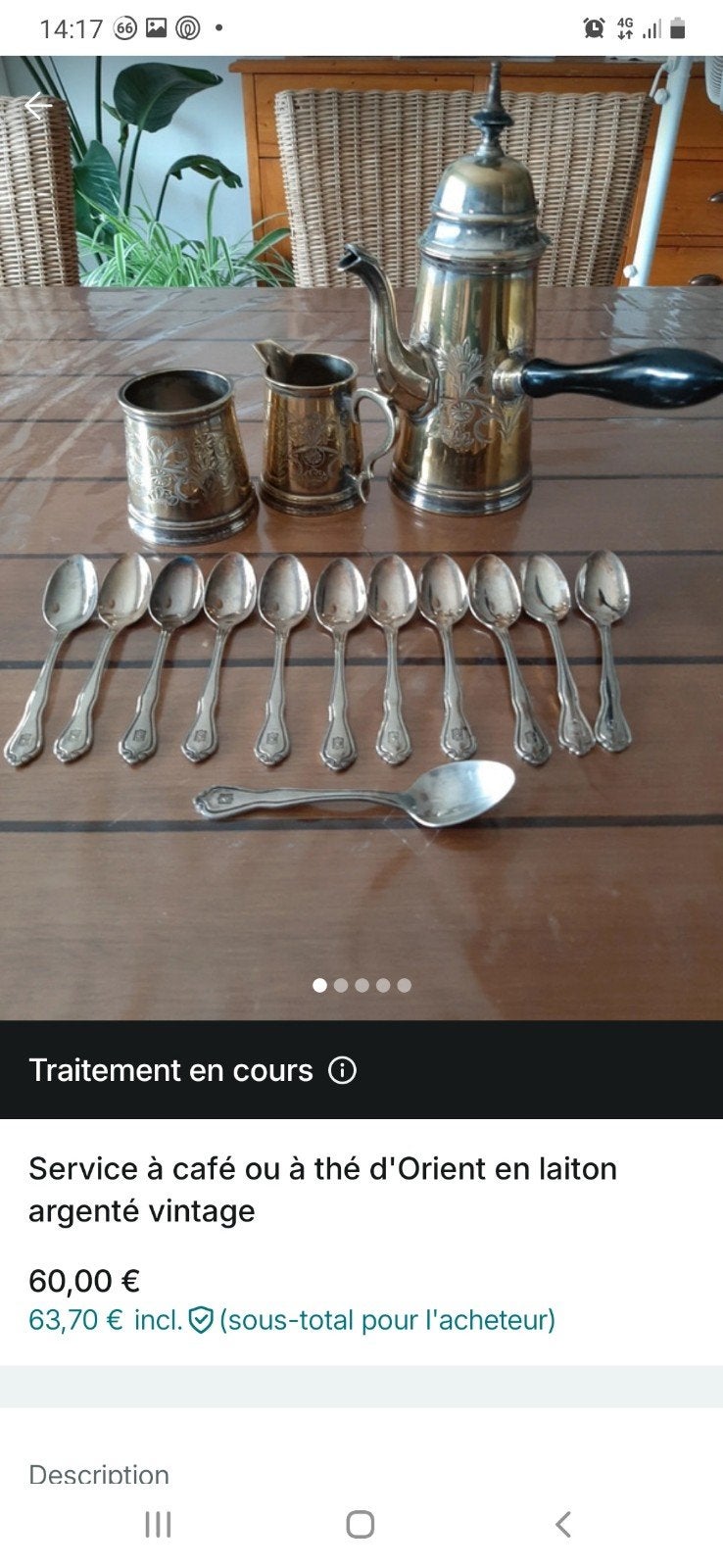 Service à café/thé vintage EPNS – Mills 1858, Enlèvement ou Envoi