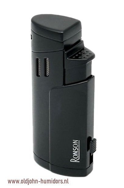 RONSON CYCLON AANSTEKER 3 X JETFLAME BOOR -BLACK   ro7, Verzenden, Nieuw, Aansteker