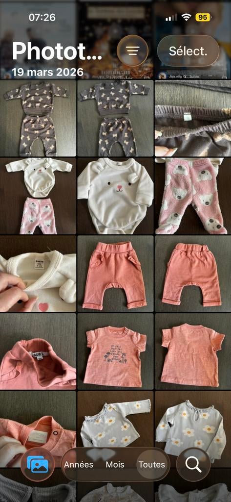 Vêtements bebe fille, Enlèvement ou Envoi