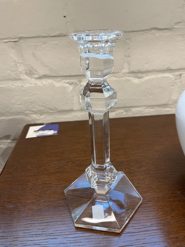 glazen kandelaar Val St Lambert  -VSL, Ophalen, Zo goed als nieuw, Kandelaar